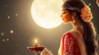 Why does the moon rise late on Karva Chauth?