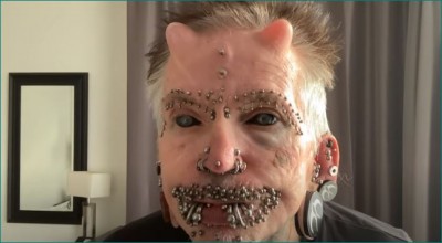 Meet The Man With A World Record For Most Body Modifications, Got Two Horns and 453 piercing