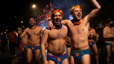 People celebrate the new year by wearing colorful underwear in this place