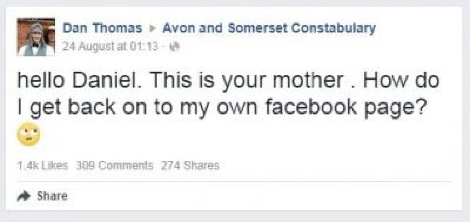 बेटे के फेसबुक पर माँ ने किया पोस्ट, लेकिन पुलिस ने दिया जवाब