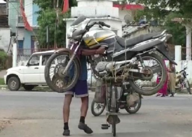 When the bike rode a bicycle, watch the unbelievable video here