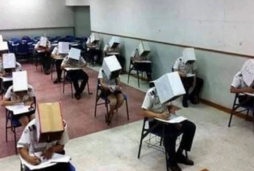 A Teacher did this unique act to stop cheating in exams