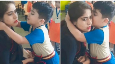 Viral Video: Teacher gets angry with child, did this to convince her...
