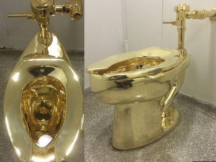 Solid gold toilet stolen from Churchill's birthplace, you will be surpised to know its worth