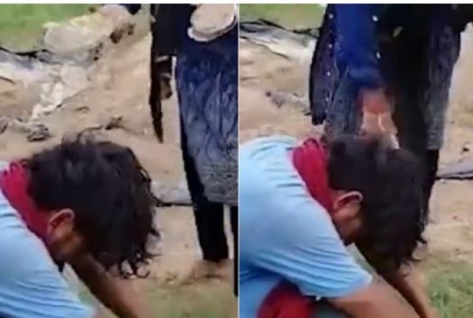 VIDEO: Woman hits 40 slippers in 20 seconds, removes love fever from youth's head