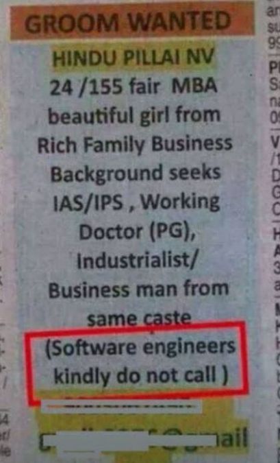 'Software engineers kindly do not call..,' unique wedding ad going viral on social media