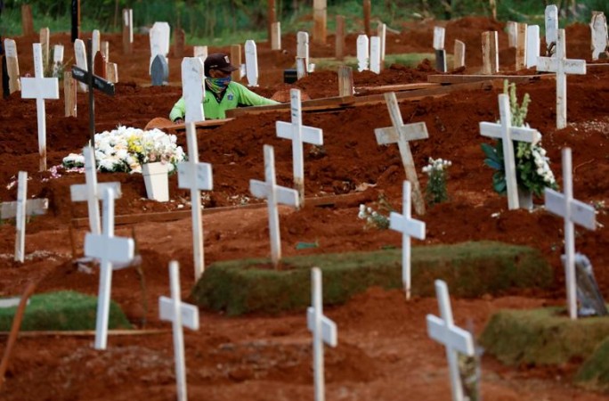 Creepy picture of Corona no place to bury bodies in Brazil old tombs being dug
