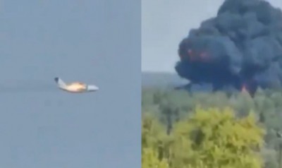 Video: Russian Military Plane Crashes During Trial Near Moscow Killing 3