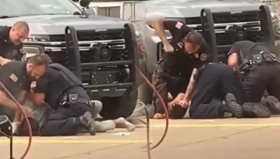 VIDEO: अमेरिका में फिर दिखी पुलिस बर्बरता, 3 अफसरों ने बेरहमी से की शख्स की पिटाई