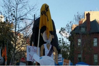 America supports Indian farmer protest, deface Mahatma Gandhi’s statue with Khalistan flag