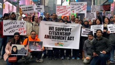 Rally in America in support of citizenship law, thousands gathered at Times Square