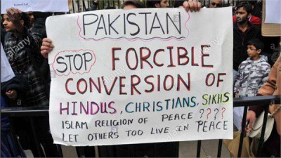 Protest in London over forced conversion of Hindu girls in Pakistan