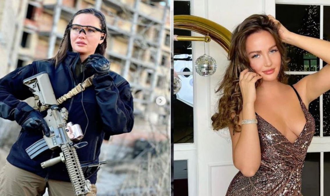 Ukraine's 'Most Beautiful Girl' takes up gun to face Russia, gave challenge