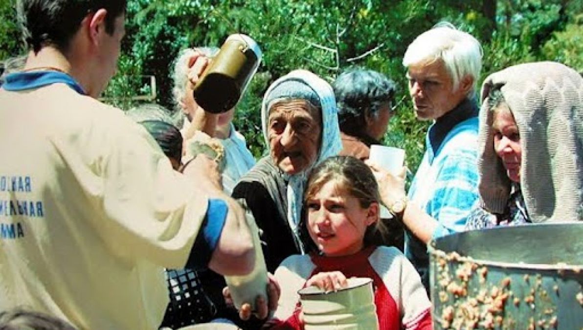 Krishna devotees engaged in the service of people of Ukraine who are facing war, doing such a noble work