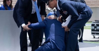 Suddenly, President Biden reached the US Air Force program after stumbling on the stage