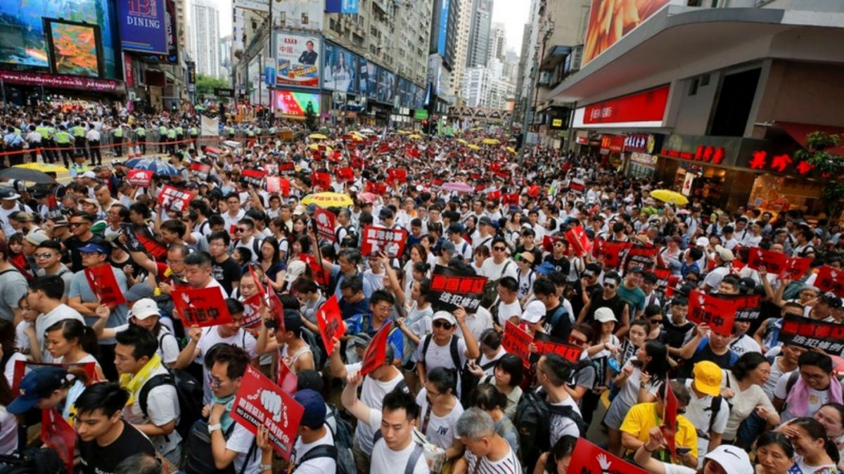 China made a law which is being protested in Hong Kong