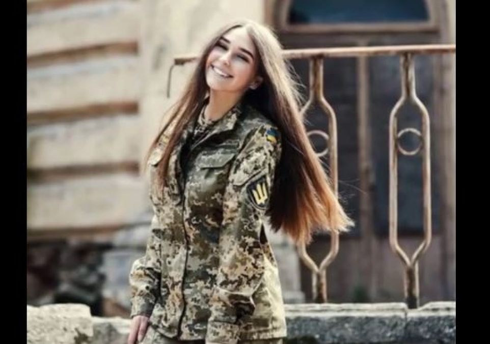 Ukrainian women soldiers showing their strength, people saluting women's power