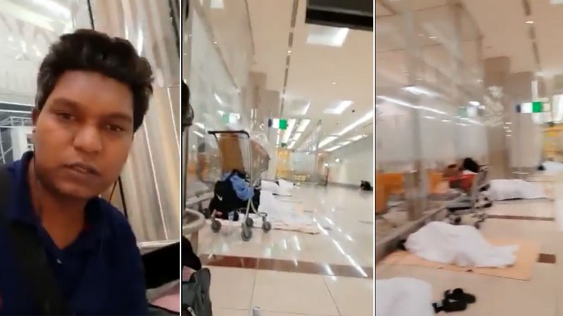 Corona: Indians stranded in Dubai forced to spend days sleeping without food and water