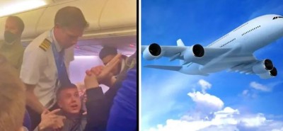 Video: People kept shouting and kicking in the plane.