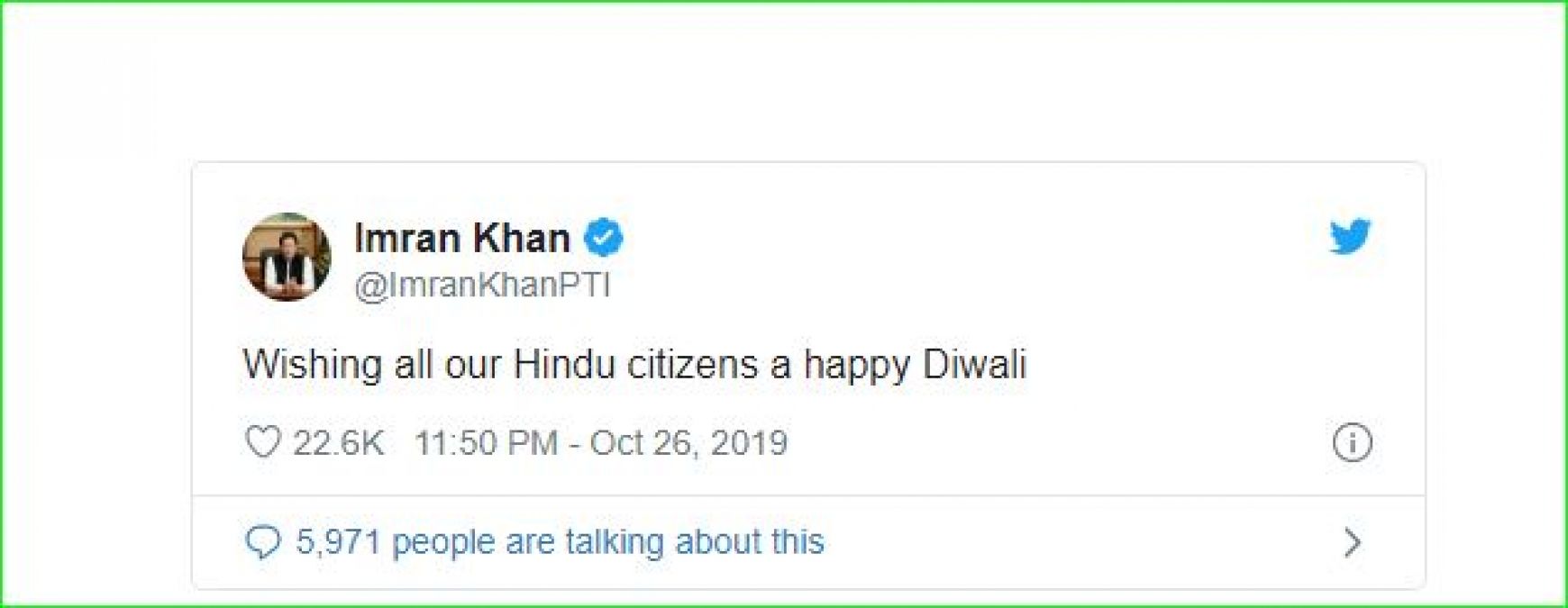 Pakistan's PM wishes Diwali to Hindus but...