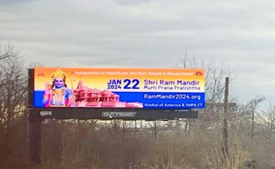 22 जनवरी से पहले अमेरिका के 10 राज्यों में लगे 'राम मंदिर' के पोस्टर, ब्रिटेन-मॉरीशस में भी चल रही जश्न की तैयारियां
