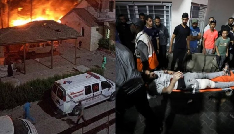 गाजा के अस्पताल पर हमले में 500 लोगों की मौत, विश्व नेताओं ने की बमबारी की निंदा