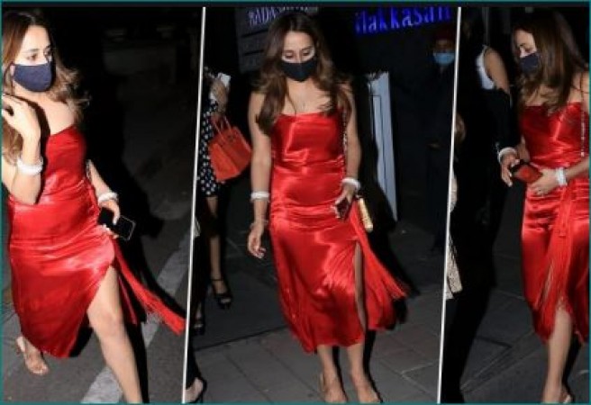 Varun Dhawan's wife looks amazing in red Thai-slit dress