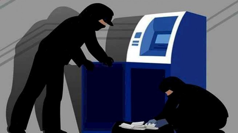 Thieves entered the ATM and stolen Rs 7.12 lakh