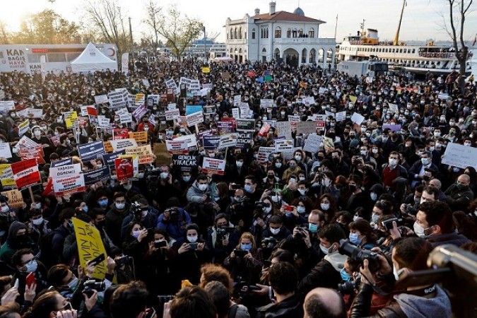 Turkish prez takes action at protest-rocked university